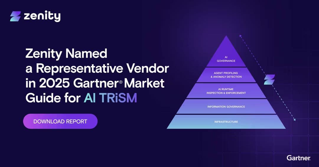 Zenity Recognized in Gartner AI TRiSM Market Guide